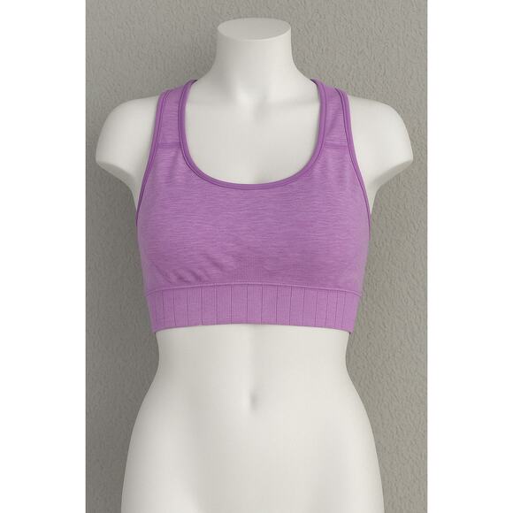 Champion Purple Seamless Sports Bra Small Racerback Compression Activewear Gym - Picture 2 of 9